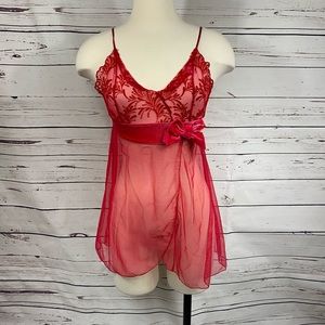 VS Red Velvet Lingerie Top
